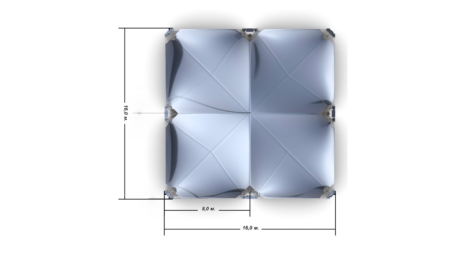 Шатёр Квадрат 16х16