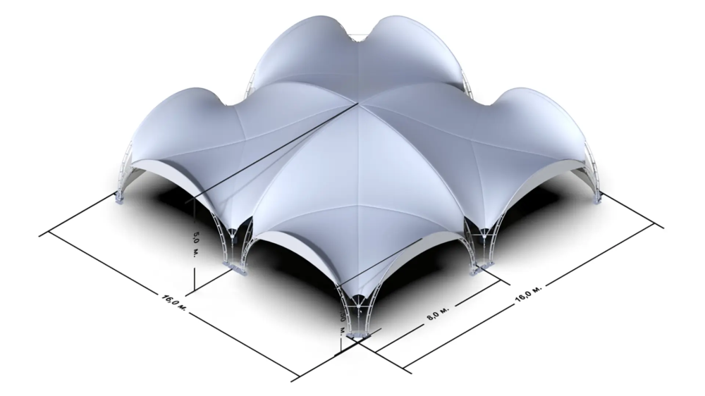 Шатёр Квадрат 16х16