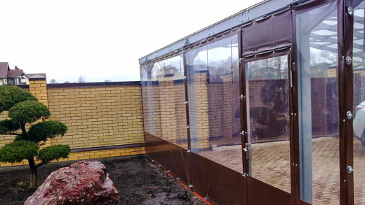 Прозрачные ПВХ шторы для беседок, веранд и террас