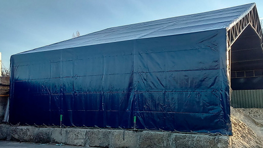 Утепленные пологи и строительные тенты для зимних работ