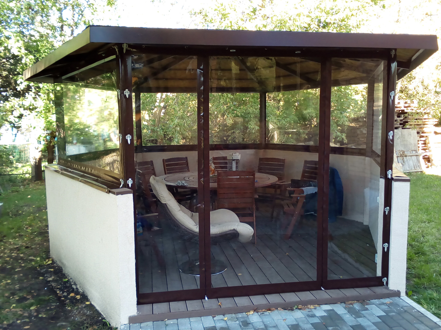 Мягкие окна - беседка