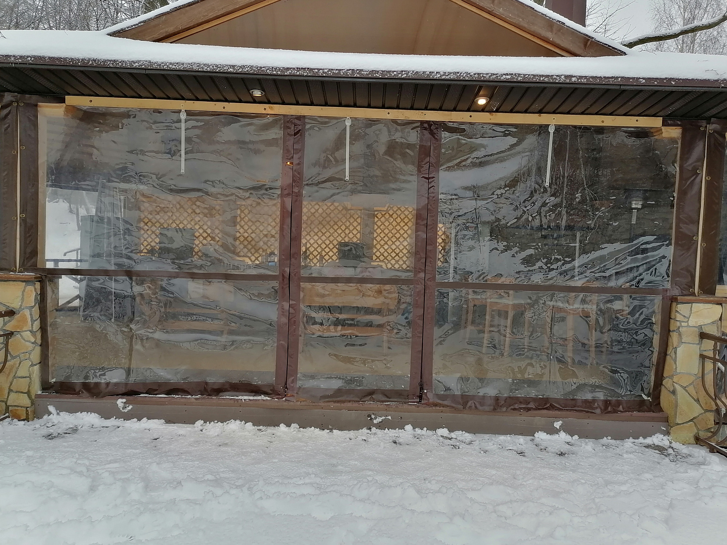 Мягкие окна - беседка