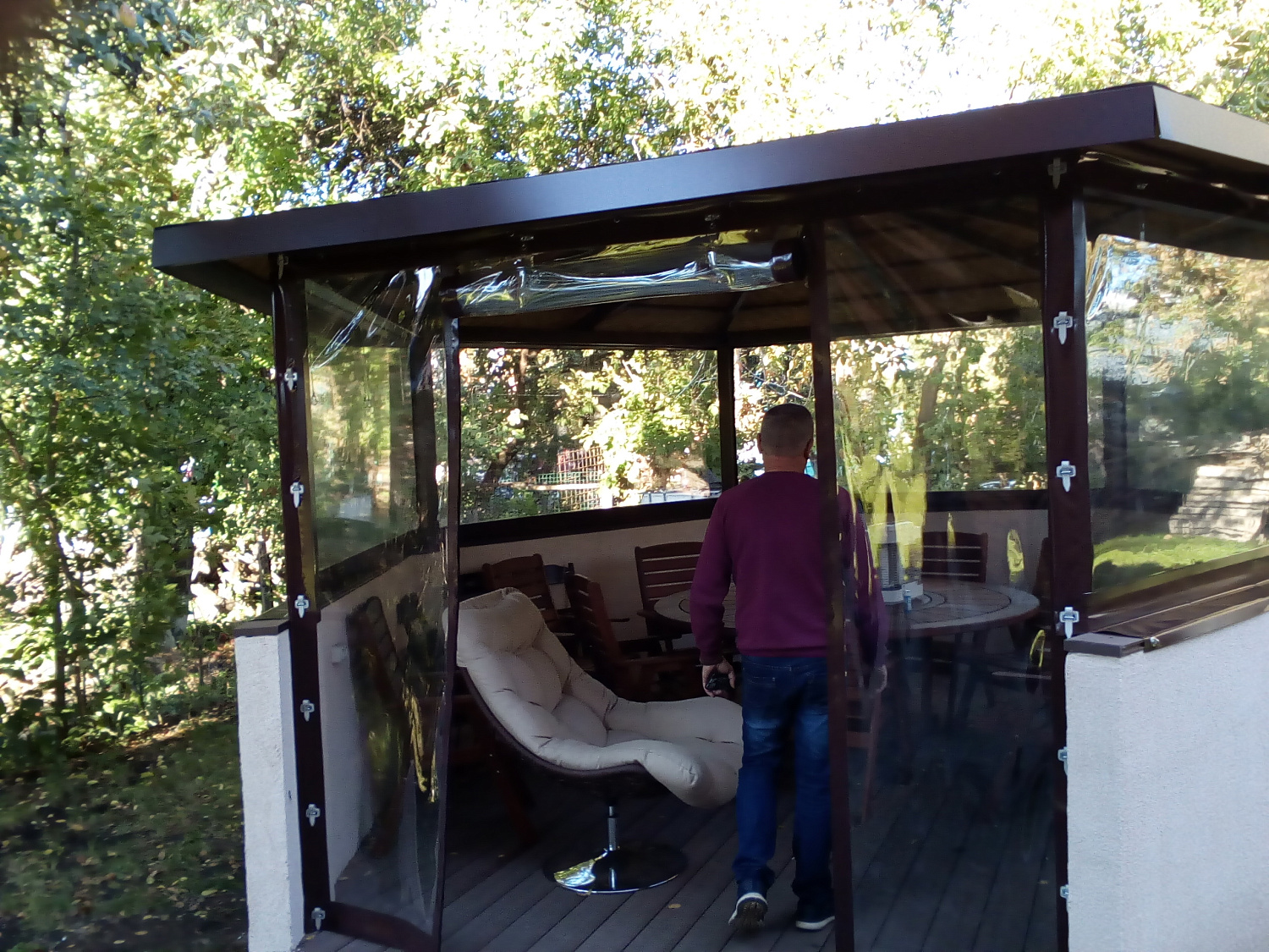 Мягкие окна - беседка