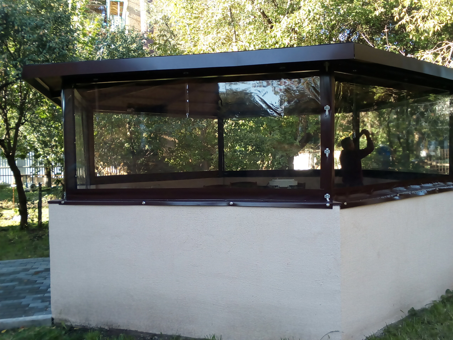 Мягкие окна - беседка